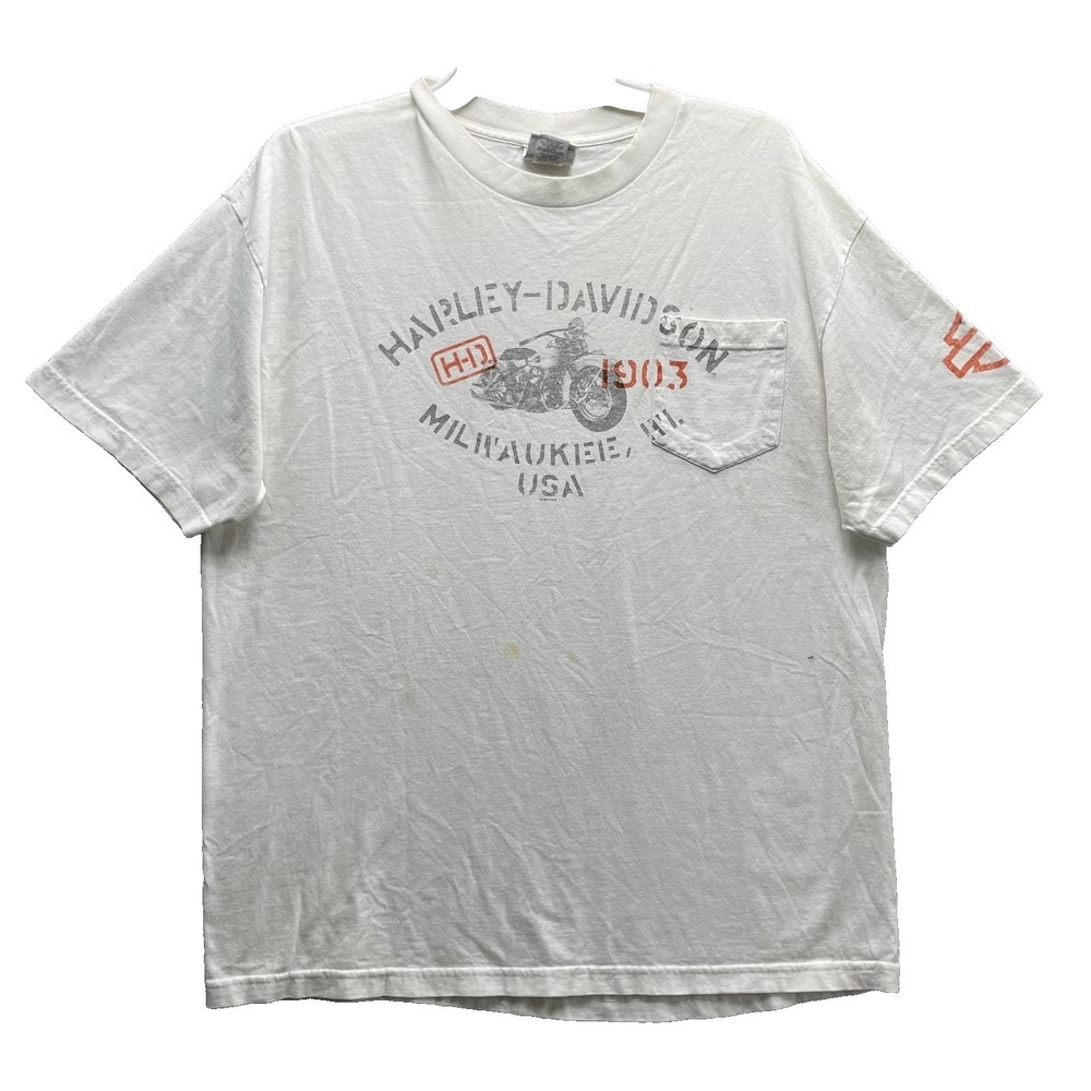 Harley Davidson Tee Mens XL Motorcycle Biker Wisconsin Arizona 66 Streetwear Y2K